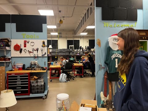The robotics shop on the first day