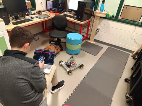 Tuning the robot with FTC Dashboard on a laptop